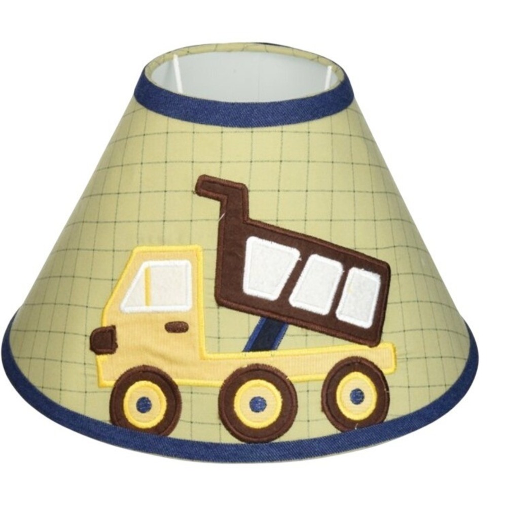 Construction Dump Truck Nursery Lamp Shade Kids Bedroom NEW